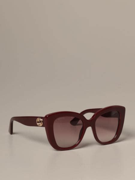 gucci sunglasses women burgundy|gucci sunglasses official website.